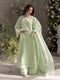 FAIRY CLOTHES -3PC EMBROIDED LAWN DRESS EMBROIDERED COTTON NET DUPPATA - FCO-29 Green BR-1153