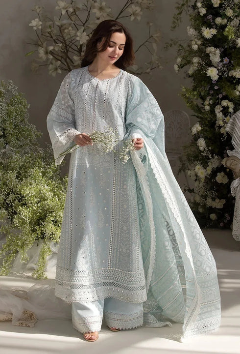 FAIRY CLOTHES -3PC EMBROIDED LAWN DRESS EMBROIDERED COTTON NET DUPPATA - FCO-29 BR-1153