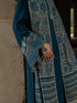 IZEL-3PC KHADDAR EMBROIDERED SHIRT WITH COURTRAI PRINTED SHAWL & TROUSER-FW-226