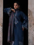 IZEL-3PC DHANAK EMBROIDERED SHIRT WITH COURTRAI PRINTED SHAWL & TROUSER-FW-227