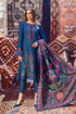 MARIA.B - 3PC EMBROIDERED DHANAK DRESS WITH DHANAK WOOL SHAWL- FW-120