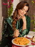 MAHNUR-3PC DHANAK EMBROIDERED SHIRT WITH COURTRAI PRINTED SHAWL & TROUSER-FW-11