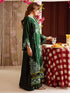 MAHNUR-3PC DHANAK EMBROIDERED SHIRT WITH COURTRAI PRINTED SHAWL & TROUSER-FW-11
