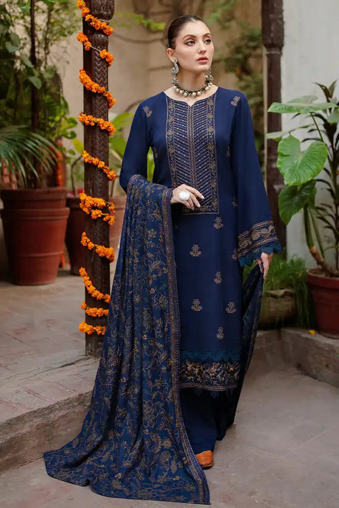 Bareeze D-10 Embroidered Dhanak Three Piece Winter Collection-FW-236