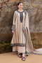 CROSS STITCH-3PC DHANAK EMBROIDERED SHIRT WITH DHANAK EMBROIDERED SHAWL AND TROUSER FW-2