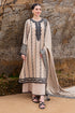 CROSS STITCH-3PC DHANAK EMBROIDERED SHIRT WITH DHANAK EMBROIDERED SHAWL AND TROUSER FW-2