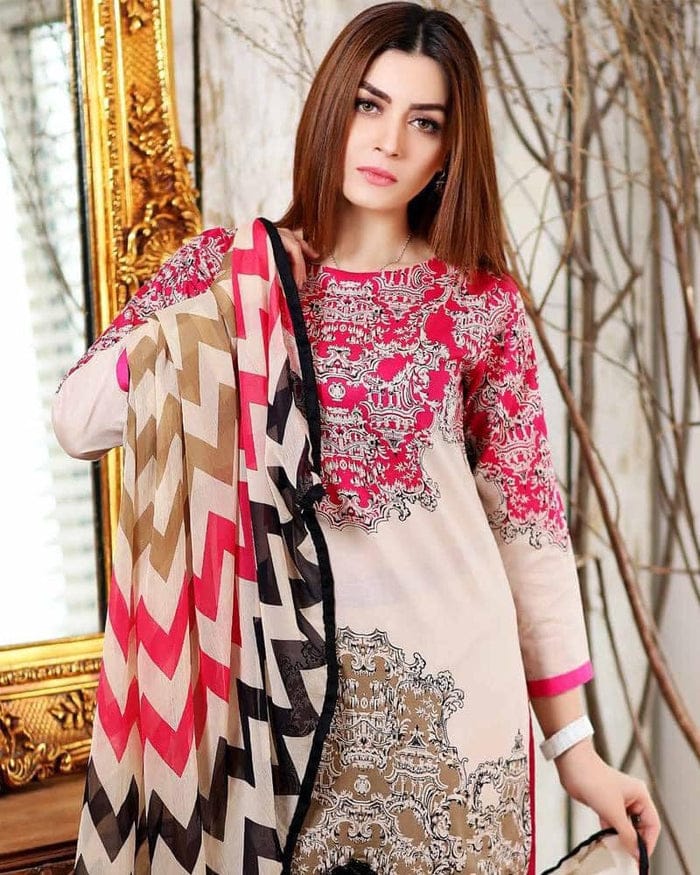 CHARIZMA -3PC EMBROIDERED LAWN DRESS WITH LAWN DUPATTA- FW-71