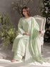 FAIRY CLOTHES -3PC EMBROIDED LAWN DRESS EMBROIDERED COTTON NET DUPPATA - FCO-29 Green BR-1153