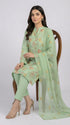 FAIRY CLOTHES-3PC EMBROIDED LAWN DRESS WITH EMBROIDED CHIFFON DUPATTA- FCO-48