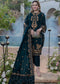 AZURE -3PC HEAVY EMBROIDERED FANCY DRESS WITH HEAVY EMBROIDERED FANCY VELVET SHAWL- FPW-61