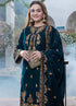 AZURE -3PC HEAVY EMBROIDERED FANCY DRESS WITH HEAVY EMBROIDERED FANCY VELVET SHAWL- FPW-61