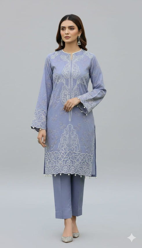 FAIRY CLOTHES -2PC EMBROIDED LAWN DRESS - FCO-23