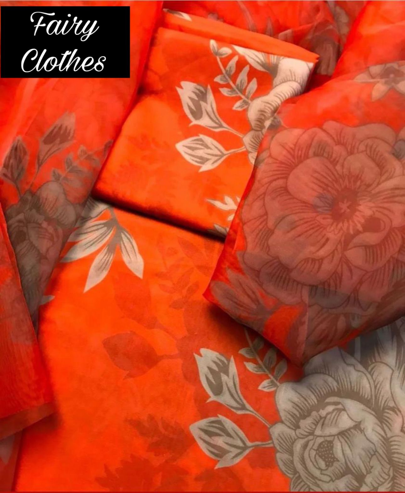 BAROQUE -3PC PRINTED LAWN DRESS WTIH SILK DUPATTA- FCP-51