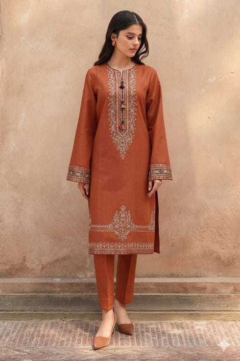 FAIRY CLOTHES -2PC EMBROIDED LAWN DRESS - FCO-30