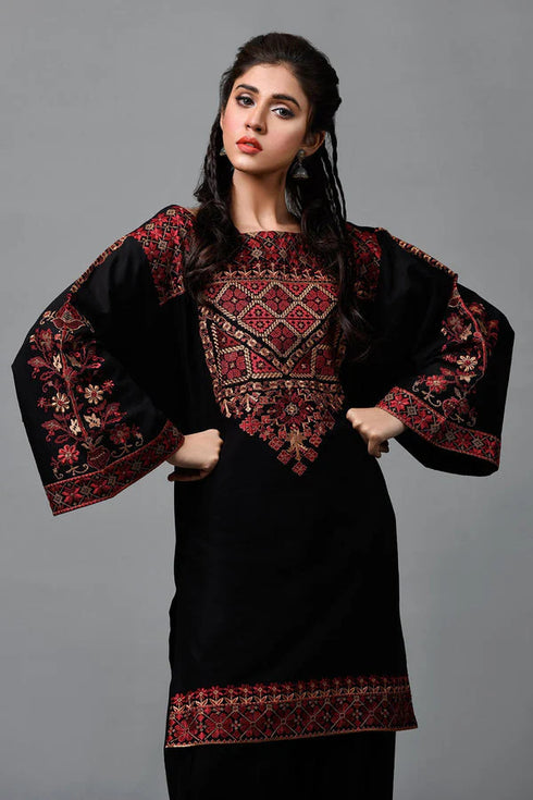 KAYSERIA -3PC EMBROIDED LAWN DRESS WITH LAWN TROUSER- FCO-42