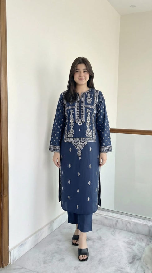 FAIRY CLOTHES -2PC EMBROIDED LAWN DRESS - FCO-06