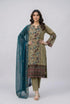 AIRY CLOTHES -3PC EMBROIDED LAWN DRESS WITH EMBROIDED CHIFFON DUPATTA- FCO-36