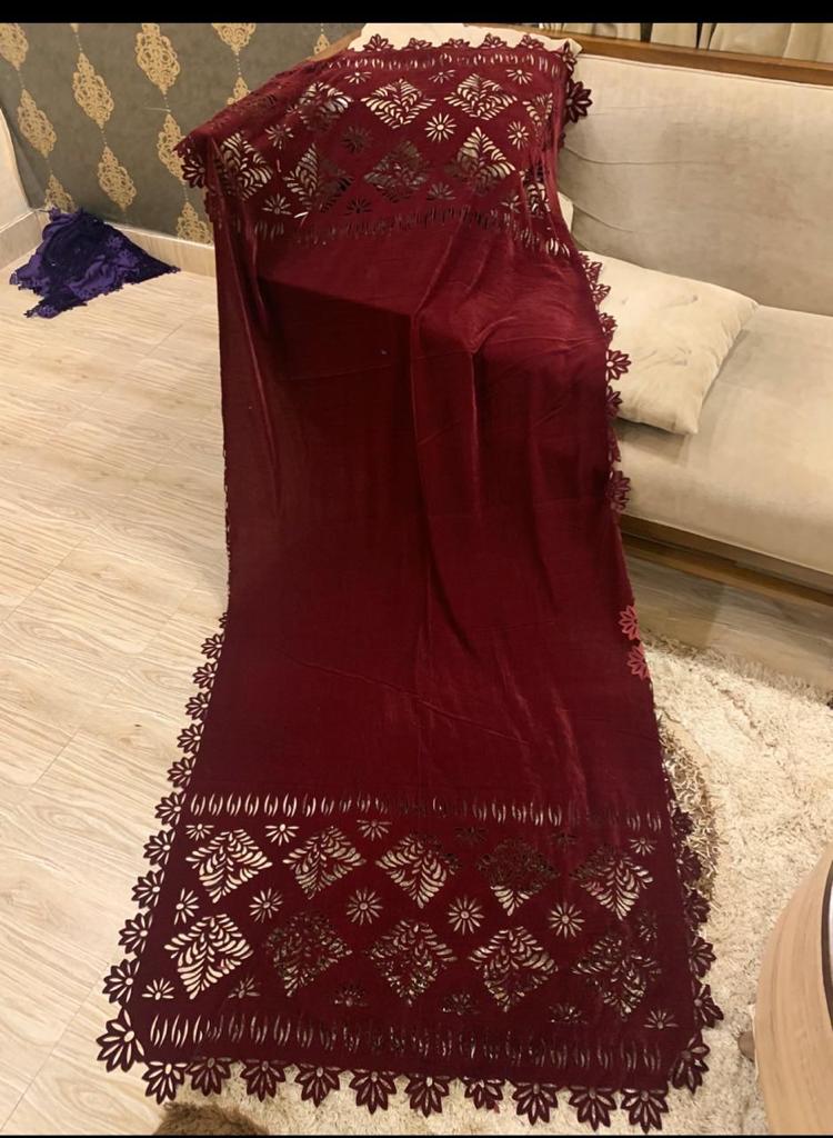 FAIRY CLOTHES -VELVET LASER CUTWORK SHAWL- FS-19