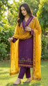 AIRY CLOTHES -3PC EMBROIDED LAWN DRESS WITH EMBROIDED CHIFFON DUPATTA- FCO-33