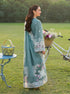 ELAF -EMBROIDED CUTWORK LAWN DRESS WITH COTTON NET EMBROIDED DUPATTA FN-128 SEA GRENN