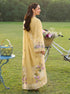 ELAF -EMBROIDED CUTWORK LAWN DRESS WITH COTTON NET EMBROIDED DUPATTA FN-128 YELLOW