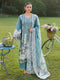 ELAF -EMBROIDED CUTWORK LAWN DRESS WITH COTTON NET EMBROIDED DUPATTA FN-128 SEA GRENN