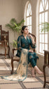 SAPPHIRE-3PC EMBROIDED LAWN DRESS WITH EMBROIDED CHIFFON DUPATTA- EL-34A