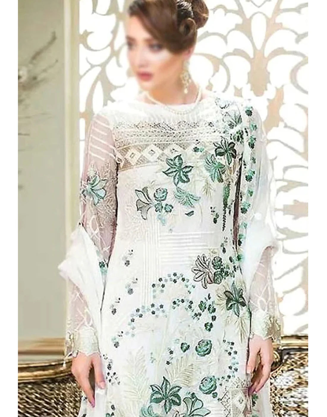 RAMSHA- DHANAK  EMBROIDERED 3pc WITH DHANAK  EMBROIDERED DUPPATA- EL -1 3