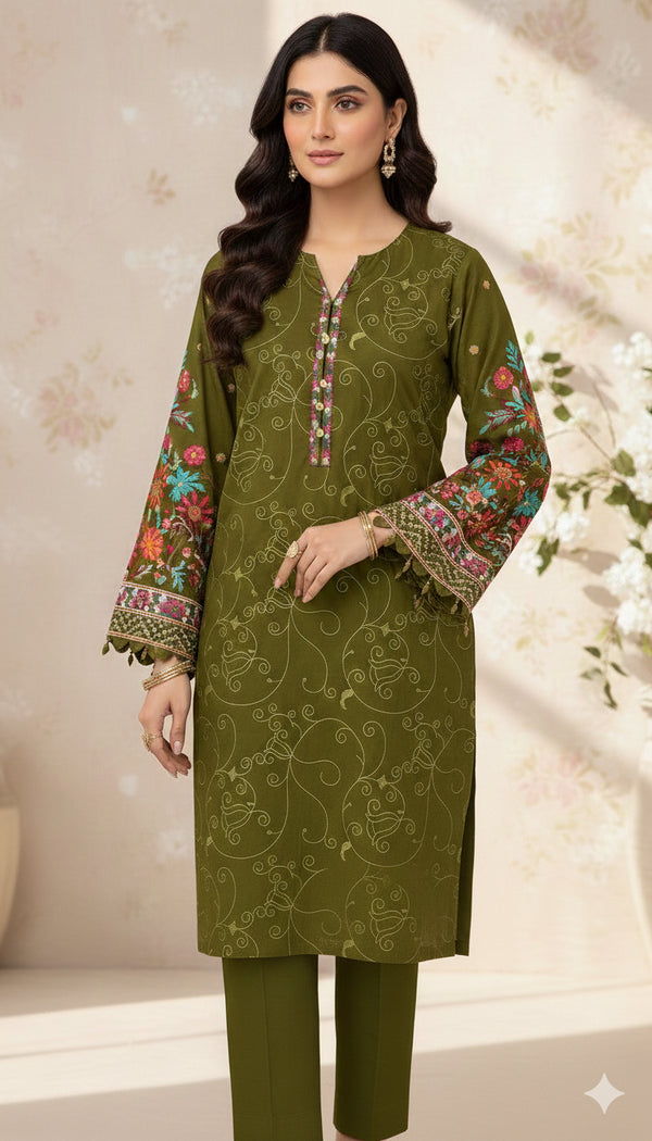 FAIRY CLOTHES -2PC EMBROIDED LAWN DRESS - FCO-13