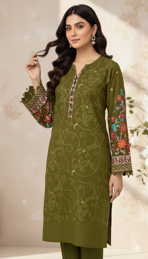 FAIRY CLOTHES -2PC EMBROIDED LAWN DRESS - FCO-13