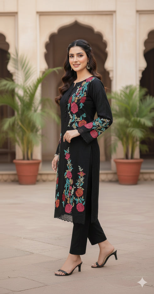 FAIRY CLOTHES -2PC EMBROIDED LAWN DRESS - FCO-08