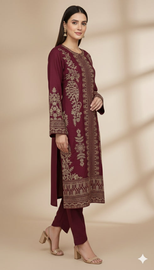 FAIRY CLOTHES -2PC EMBROIDED LAWN DRESS - FCO-11