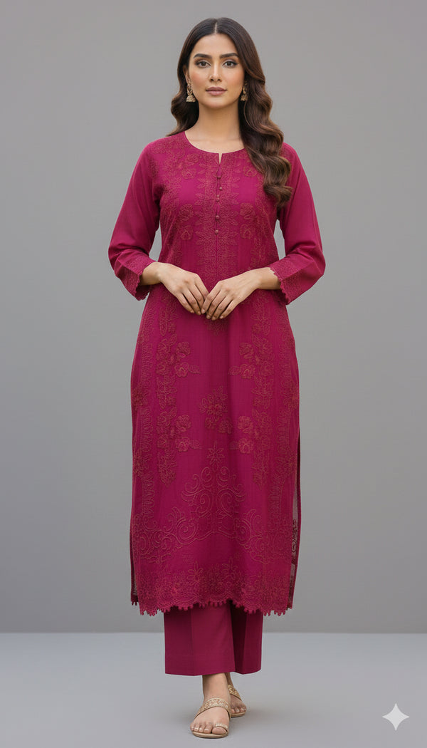 FAIRY CLOTHES -2PC EMBROIDED LAWN DRESS - FCO-09