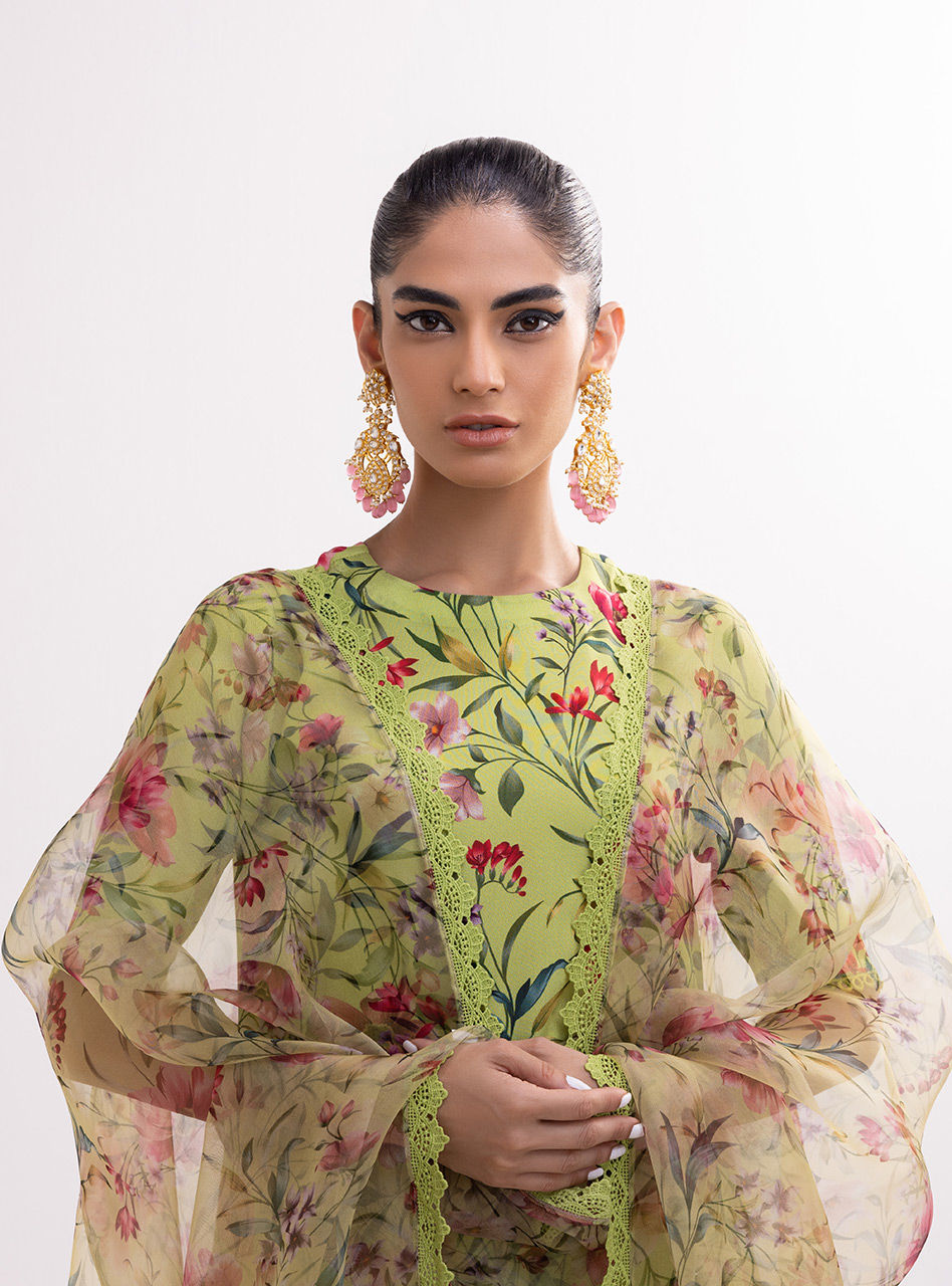 ZAINAB CHOTHANI -3PC PRINTED LAWN DRESS WITH SILK DUPATTA- FP-09