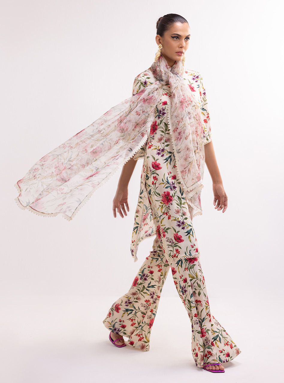 ZAINAB CHOTHANI -3PC PRINTED LAWN DRESS WITH SILK DUPATTA- FP-07