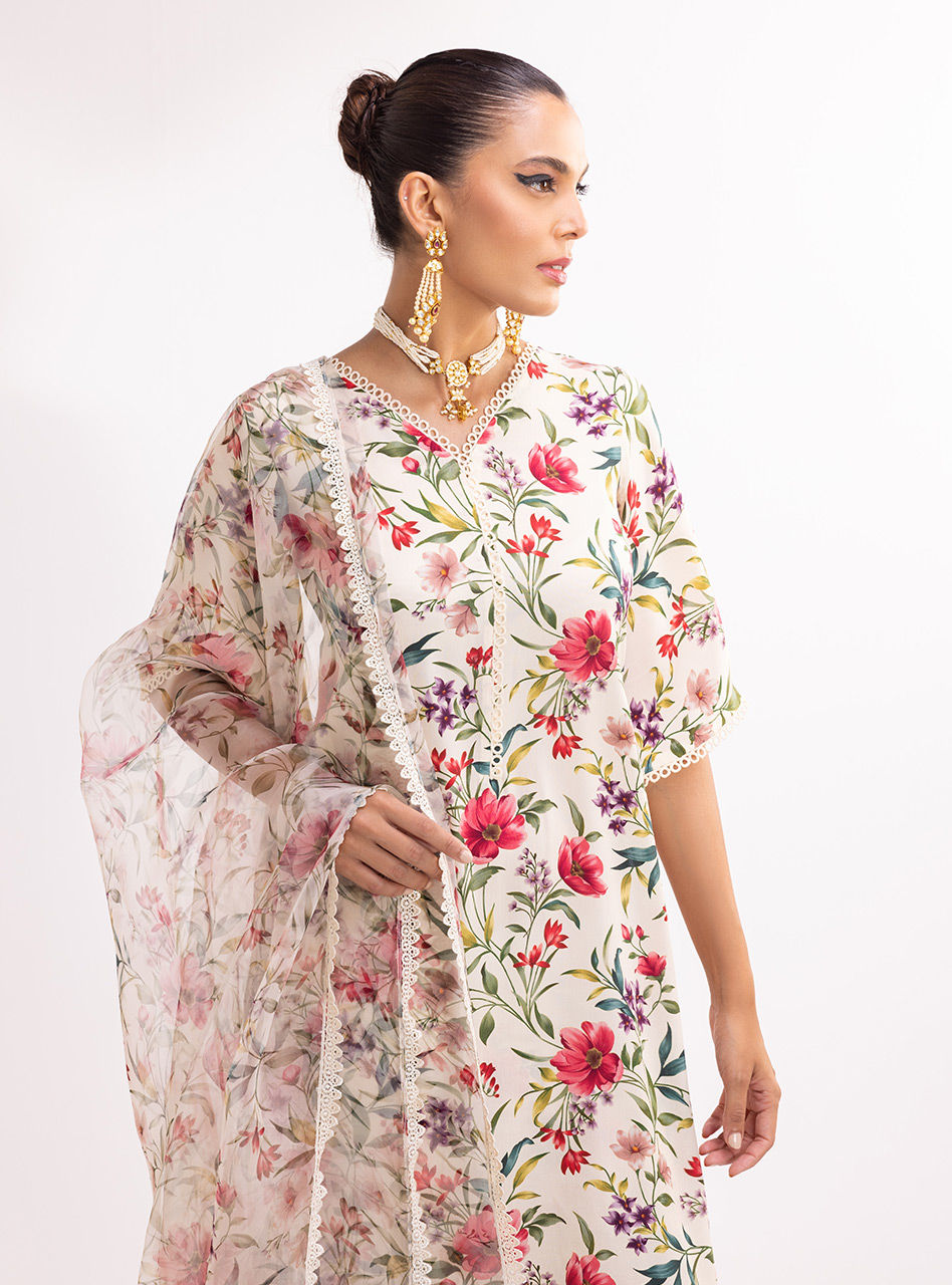 ZAINAB CHOTHANI -3PC PRINTED LAWN DRESS WITH SILK DUPATTA- FP-07