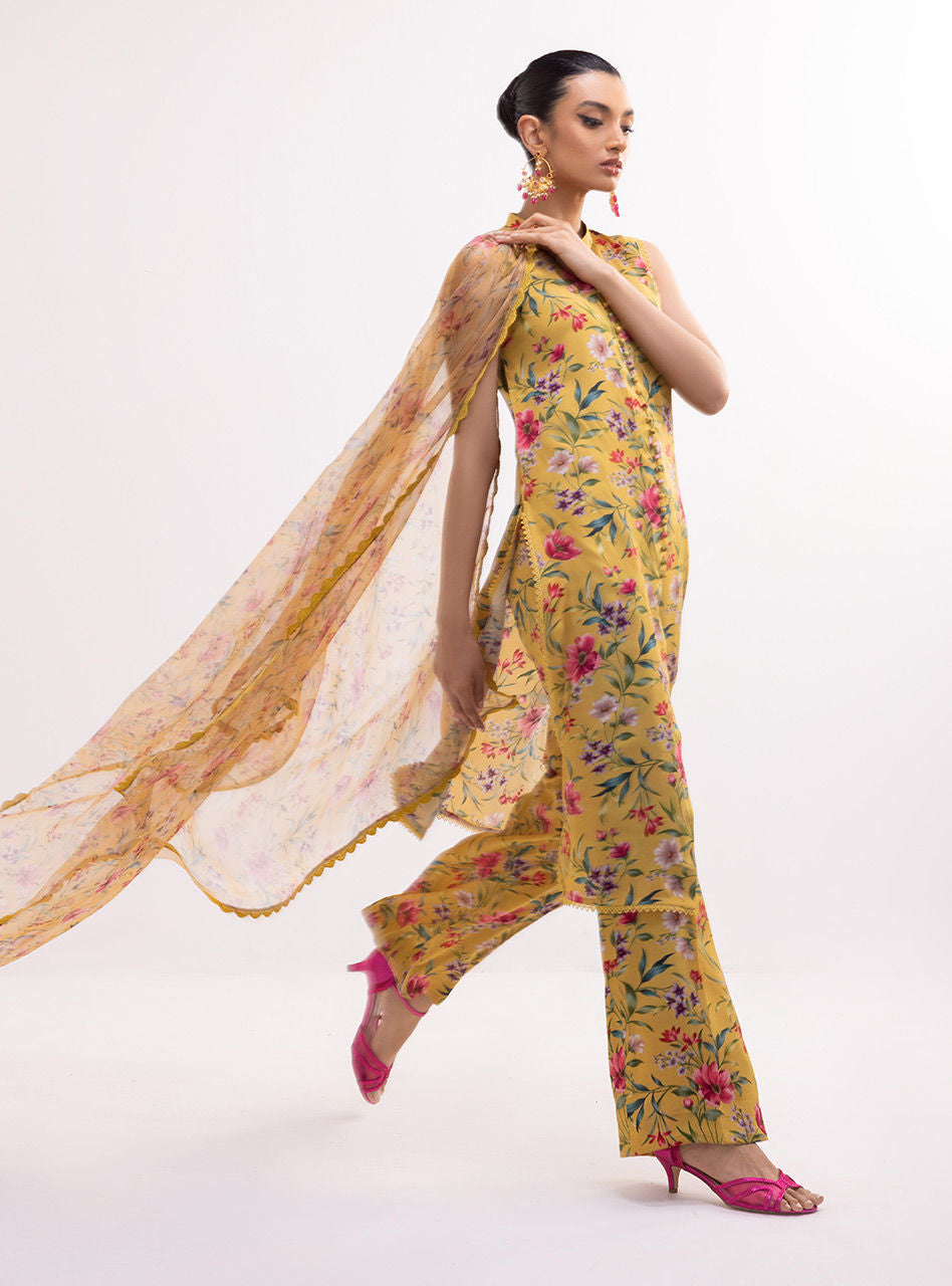 ZAINAB CHOTHANI -3PC PRINTED LAWN DRESS WITH SILK DUPATTA- FP-06