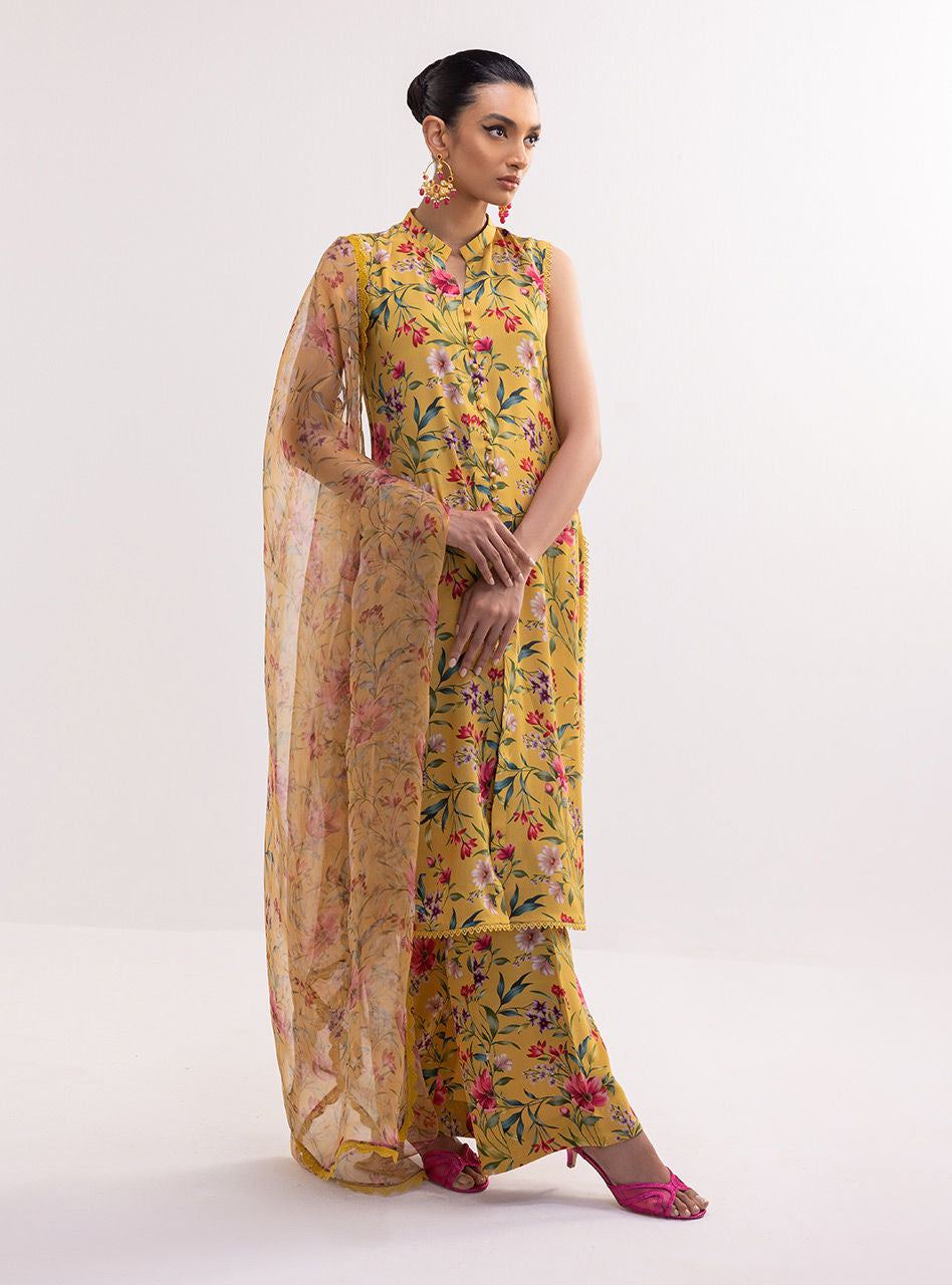 ZAINAB CHOTHANI -3PC PRINTED LAWN DRESS WITH SILK DUPATTA- FP-06