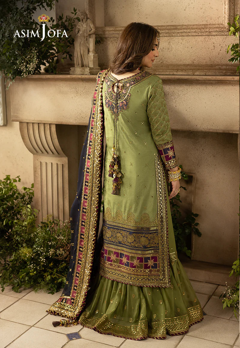 ASIM JOFA- -3PC FULLY FANCY EMBROIDERED CHIFFON DRESS WITH EMBROIDERED PURE CHIFFON DUPATTA- FPW-120