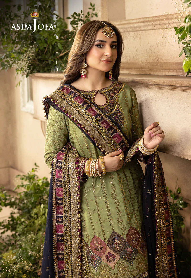 ASIM JOFA- -3PC FULLY FANCY EMBROIDERED CHIFFON DRESS WITH EMBROIDERED PURE CHIFFON DUPATTA- FPW-120