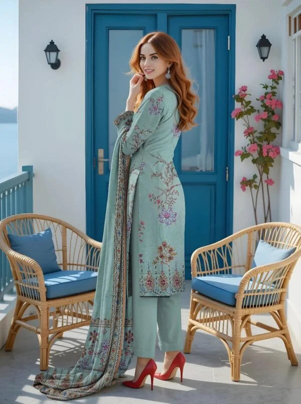 ALKARAM LAWN PRINTED SHIRT LAWN TROUSER WITH PRINTED DUPPATA ALK-04