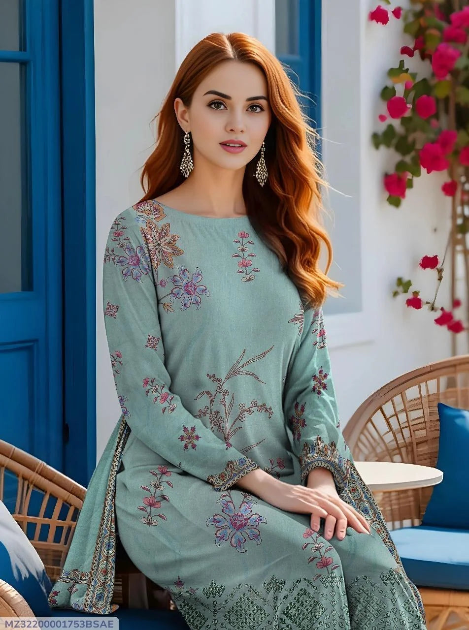 ALKARAM LAWN PRINTED SHIRT LAWN TROUSER WITH PRINTED DUPPATA ALK-04