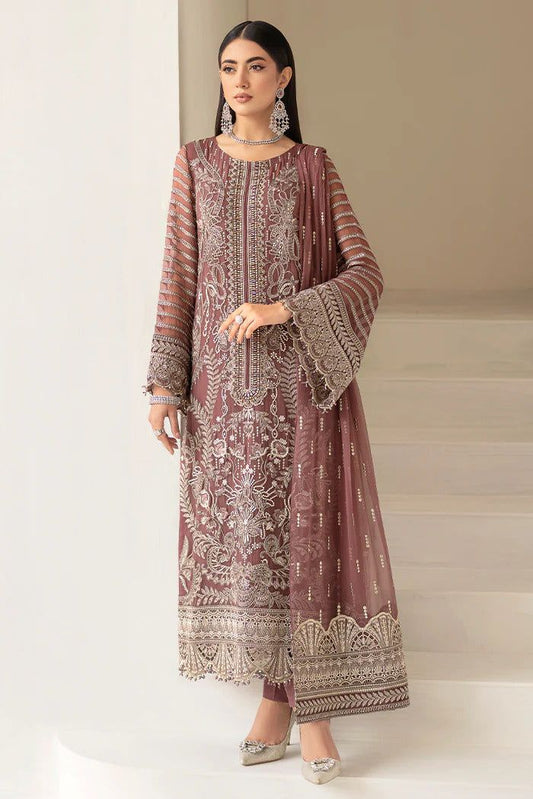 FLOSSIE -3PC FULLY FANCY EMBROIDERED CHIFFON DRESS WITH EMBROIDERED PURE CHIFFON DUPATTA- FPW-20