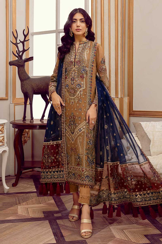 ADAN'S LIBAS -3PC FANCY HEAVY EMBROIDERED ORGANZA DRESS WITH 4 SIDE HEAVY EMBROIDERED ORGANZA DUPATTA- FPW-72