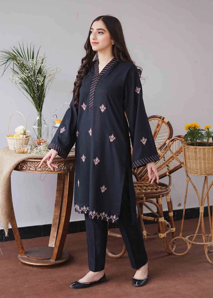 AISLING -3PC EMBROIDERED DHANAK DRESS WITH EMBROIDERED DHANAK SHAWL- FW-20