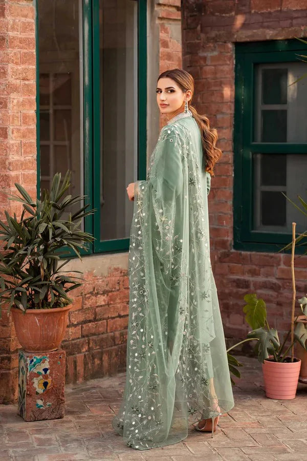 NATASHA KAMAL-3PC EMBROIDED LAWN DRESS WITH EMBROIDED ORGANZA DUPATTA- EL-32