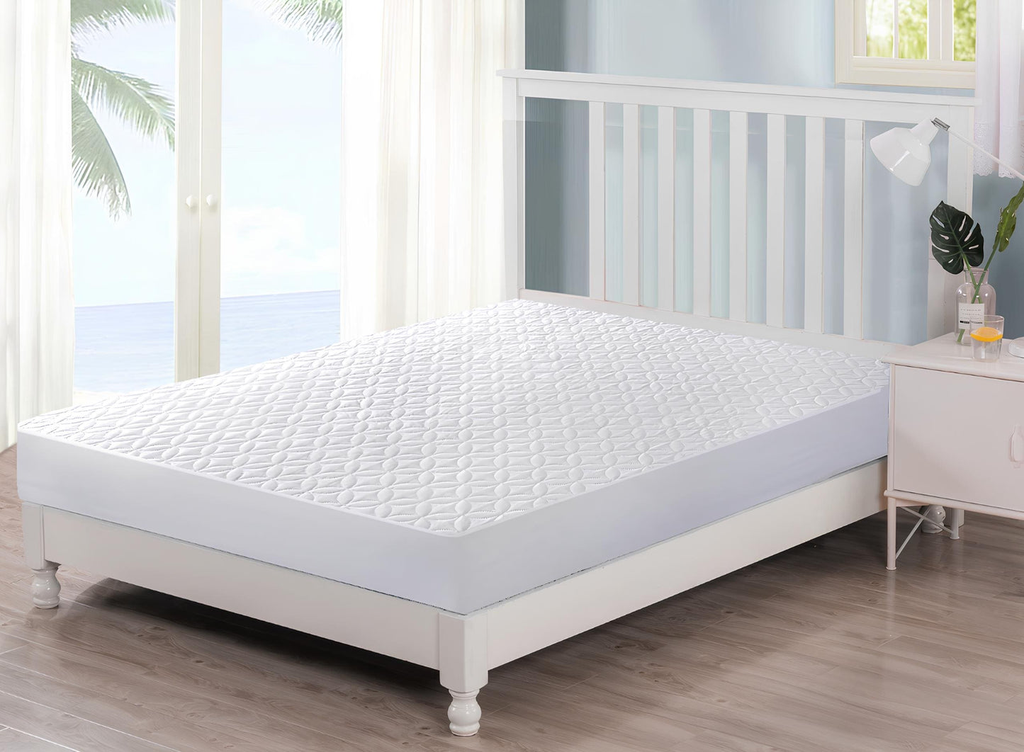 QUILTED MATTRESS COVER 7 COLOURS