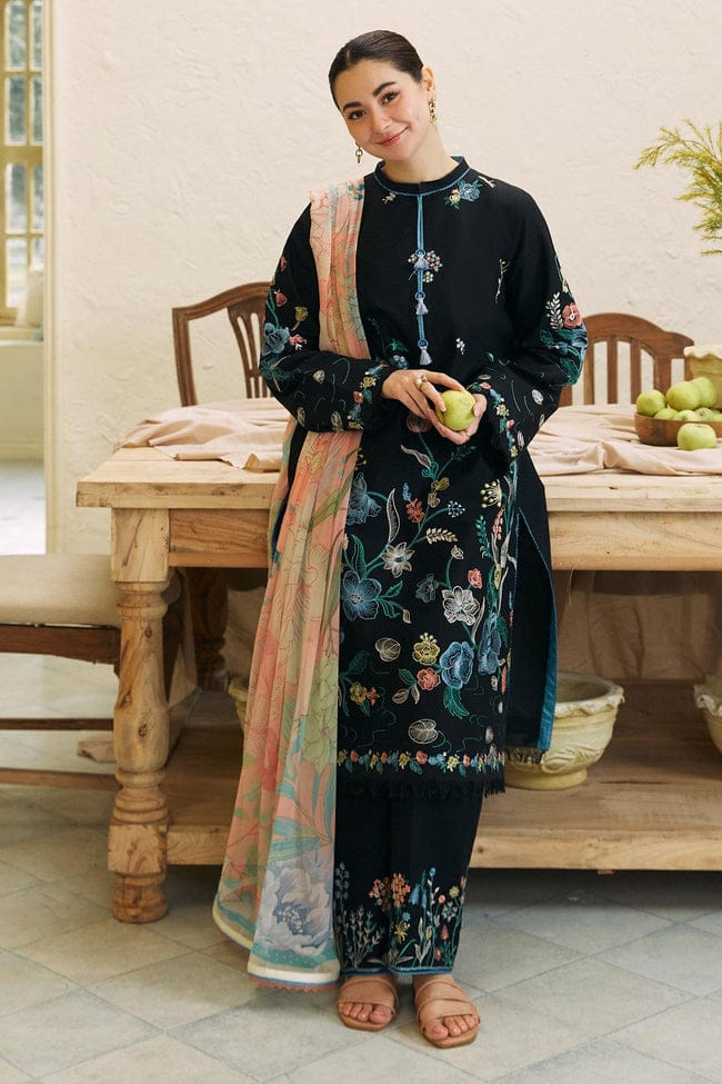 ZARA SHAHJAHAN -3PC HEAVY EMBROIDERED LAWN DRESS WITH 4 SIDE EMBROIDERED CHIFFON DUPATTA- FN-71