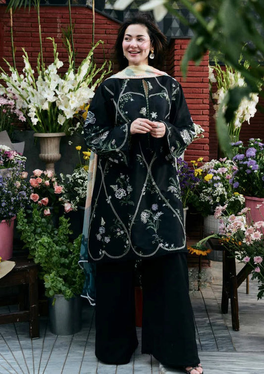 COCO BY ZARA SHAHJAHAN LAWN EMBROIDERED SHIRT WITH PRINTED MONAR DUPPATA  CZS-01