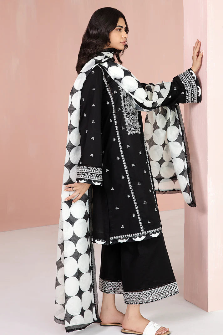 JAZMIN -3PC EMBROIDERED DHANAK DRESS WITH WOOL SHAWL- FW-82